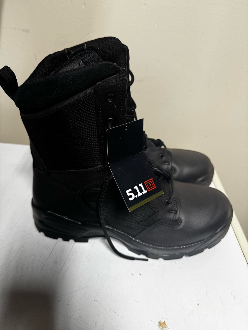 5.11 Tactical Men's Black Leather-Nylon Duty Boots